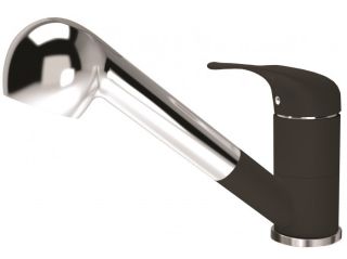 Смеситель для кухни Florentina Сигма с выдвижным изливом антрацит